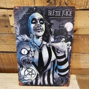 "Beetlejuice" tin sign 7-3/4" x 11-3/4"